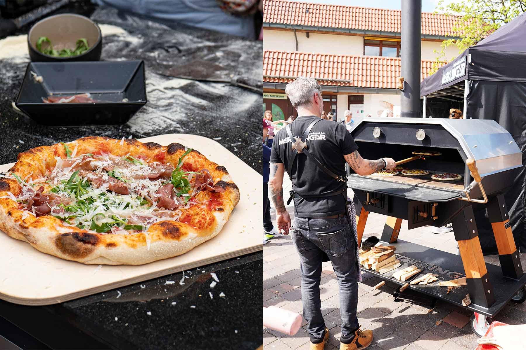 DerMerklinger_Holzbackofen_1200_Gastronomie_Pizza