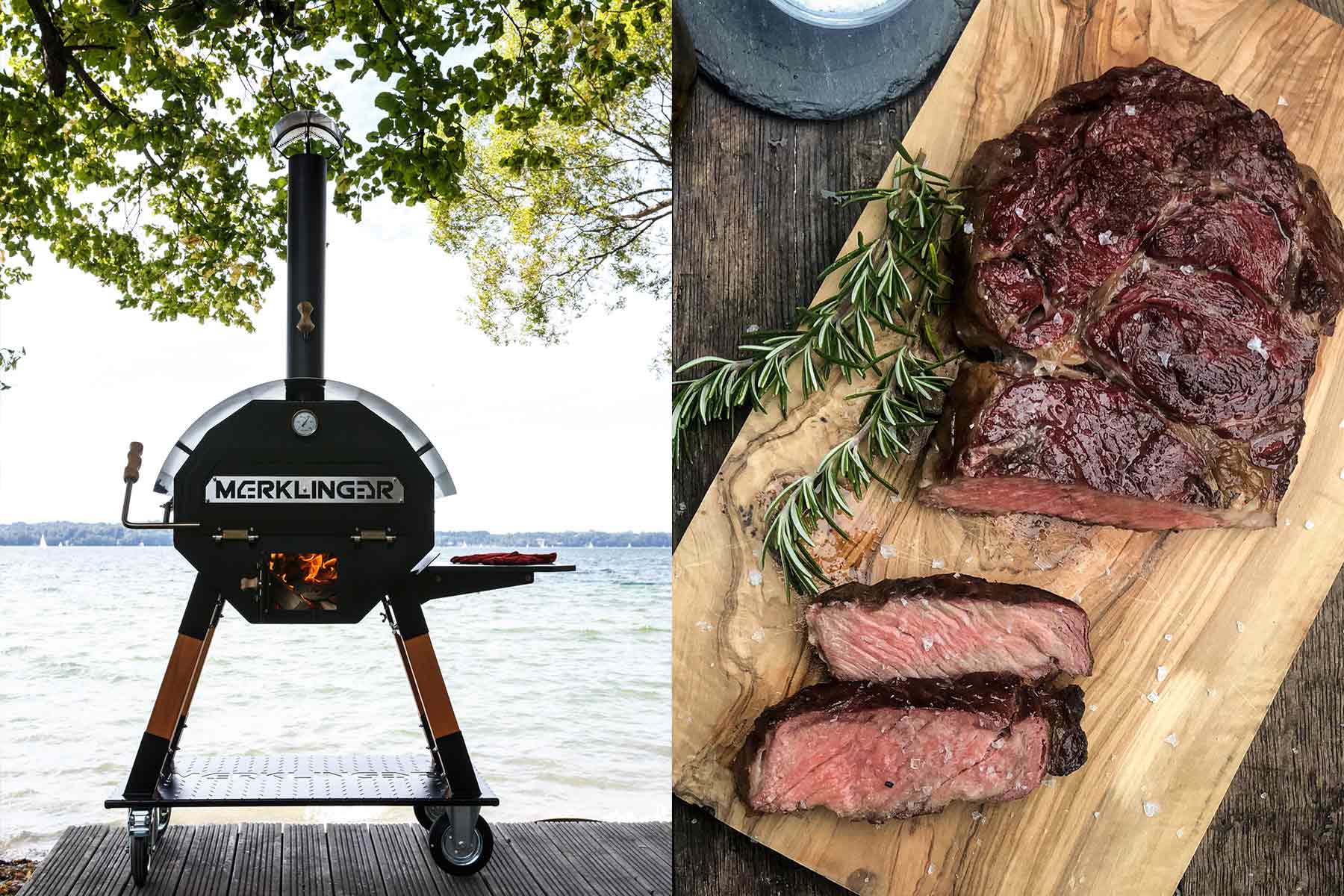 DerMerklniger_Holzbackofen_800_Grillen_Entrecote