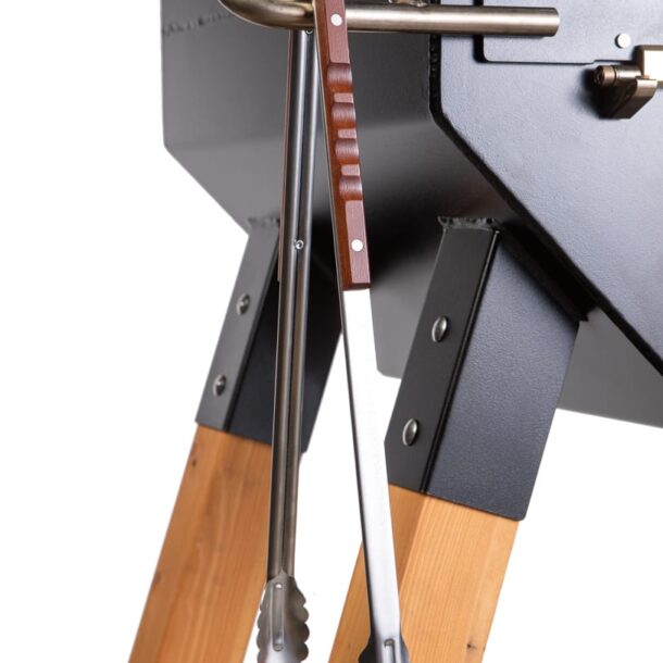 Merklinger wood-fired oven Grill Pizza oven Bread oven Grill tongs hung on the oven